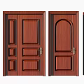 Wooden Hinged Doors With Various Panel Designs And Classic Home Styles 3d model