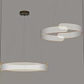 Modern Ring Shaped Chandeliers With Textured Shades And Warm Glow For Contemporary Interior Spaces