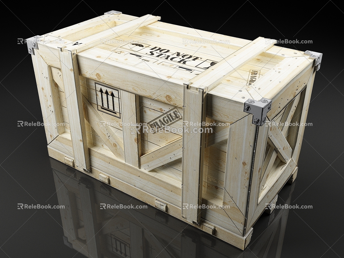 Wooden Box Cargo Box Cargo 3d model