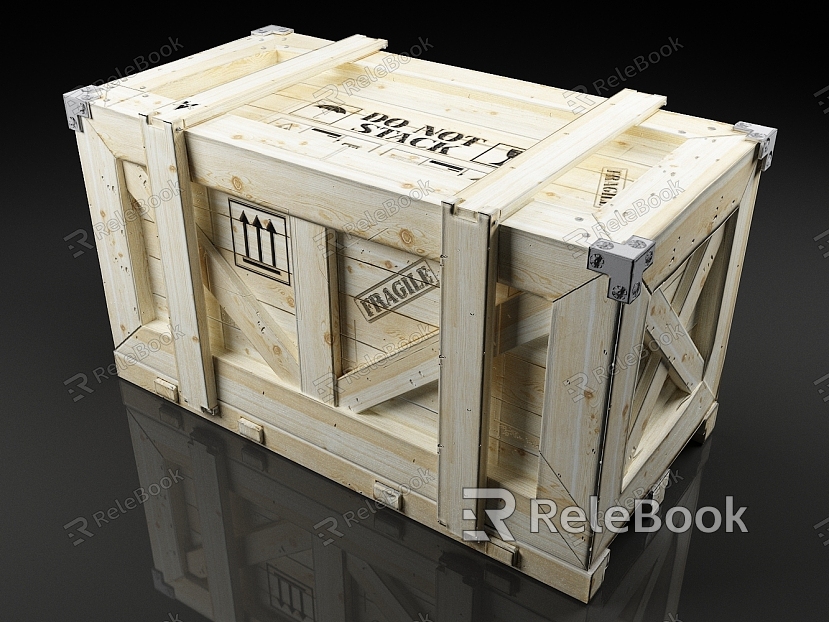 Wooden Box Cargo Box Cargo model