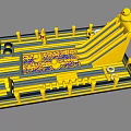 Yellow Inflatable Play Equipment With Slide Ball Pit And Rubber Duck Design