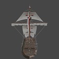 Columbus's ship Santa Maria 1495 3d model