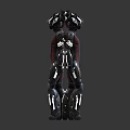 Two Futuristic Robot Characters With Biomechanical Armor And Mechanical Features 3d model