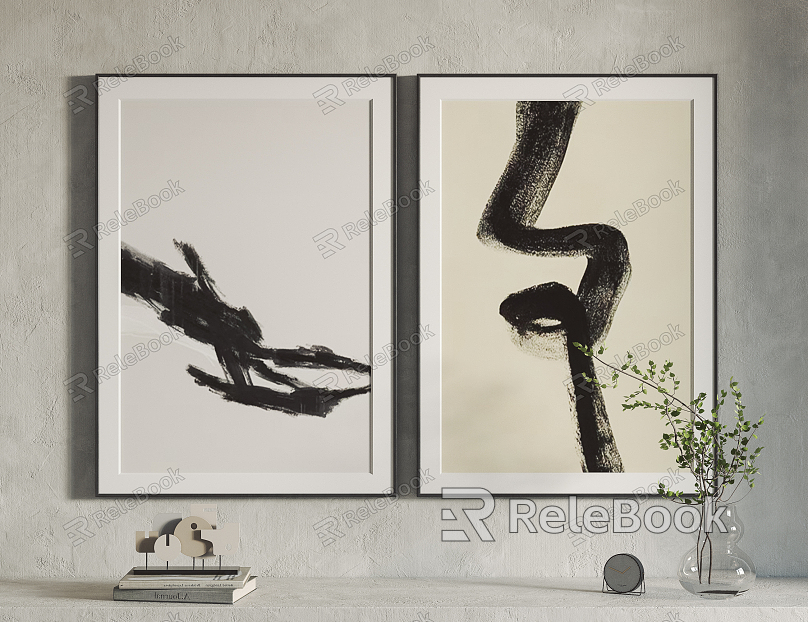 Modern abstract painting hanging painting decorative painting model