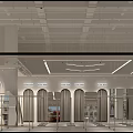 Modern Self Service Warehouse Clothing Store With Window Display And Racks