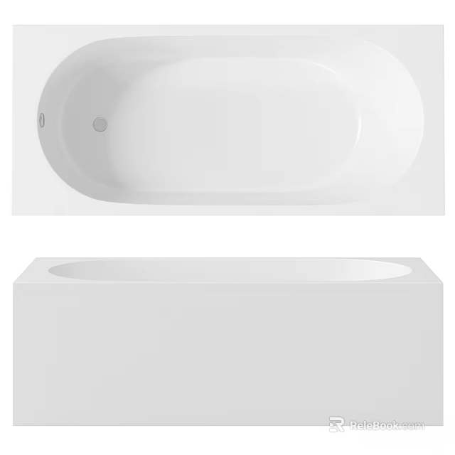 Modern White Bathtub Design With Simple Style Smooth Surface And Clean Lines 3d model 