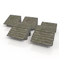 Gray Concrete Steps With Textured Surface And Multiple Units In Arrangement