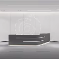 Modern hall open office area 3d model