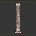 European Roman Column Stone Column Stone Column Old Stone Column 3d model
