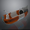 Shark Shaped Red White Blue Small Recreational Water Vehicle for Kids
