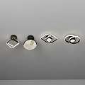Stylish Ceiling Lights with Circular Patterned Diamond Shaped Square Layered and Ring Shaped Designs 3d model