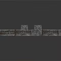 Wood and Stone Decorative Building Components Featuring Railings and Slabs