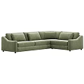 Modern Sectional Sofa Set With Various Colors And Comfortable Plush Cushions 3d model
