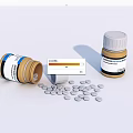 Modern bottle tablets 3d model