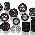 Hyundai Tire Automobile Tire Aluminum Alloy Wheel Wheel Tire Combination 3d model