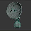 Commercial Satellite Communication Equipment With Metallic Reflective Dish Sturdy Support Base And Antenna Structure