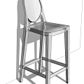 Modern Transparent Acrylic Bar Stools With Sleek Design For Interior Decor 3d model