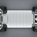 Electric Vehicle Chassis Structure With Frame Wheels And Suspension System