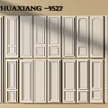 White Wall Panels With Various Designs And Different Decorative Styles 3d model