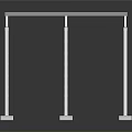 Industrial Metal Frame Structure With Steel Support Columns And Grid Beams