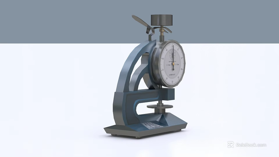 Industrial Equipment Dial Thickness Gauge With Sturdy Metal Frame And Precision Measuring Tool 3d model 