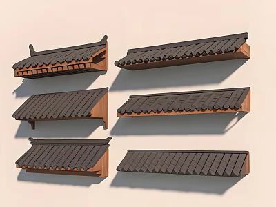 New Chinese Roof Eaves 3d model