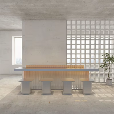 Modern Nakajima Table Gradient Acrylic Nakajima Table 3d model