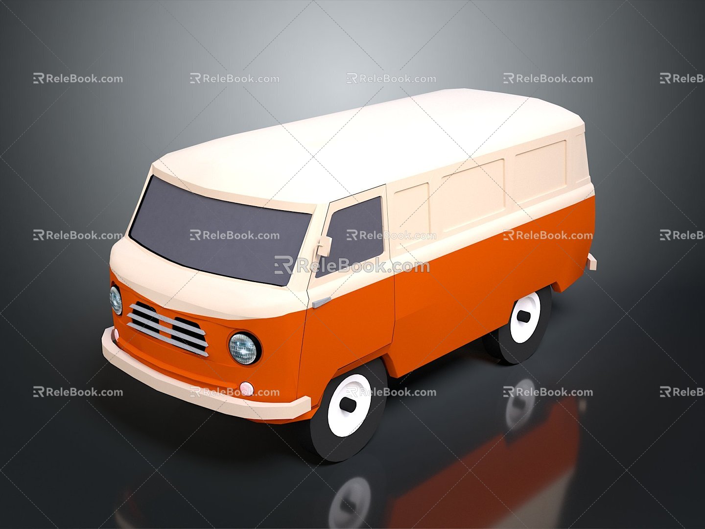 minibus minibus minivan driverless bus bus school bus van box car model