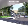 Boutique Resort Garden Landscape With Bamboo Plants Modern Architecture And Leisure Space