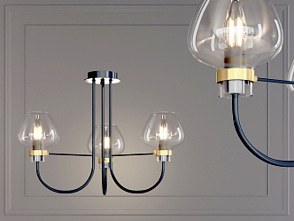 Modern chandelier multi-head chandelier 3d model