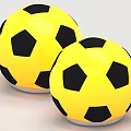 Unique Shaped Table Lamps with Soccer Ball Design in Yellow and Black