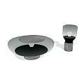 Modern Coffee Tables With Transparent Curved And Square Tops And Black Bases
