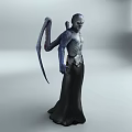Game Movie Fantasy Character With Multiple Arms Sharp Claws And Black Robe Design