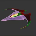 Futuristic Spacecraft With Aerodynamic Design And Violet Blue Sheen For Interstellar Exploration