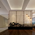 Modern Restaurant Interior With Large Windows Wooden Flooring Dining Tables And Chairs
