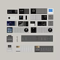 Switch hotel switch hotel switch guest room switch conjoined switch socket intelligent switch 3d model