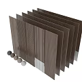 Modern Wooden Wall Decor With Vertical Slats Grid Design And White Accent