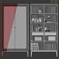 Modern Luxury Glass Display Chest Of Drawers for Storing Books Teaware And Home Decorations