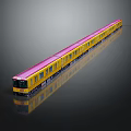 modern train high-speed rail EMU 3d model