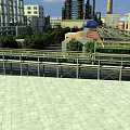 Industrial Plant Exterior With Large Buildings Pipe Systems Transportation Tracks And Greenery