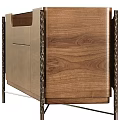 Modern Wooden TV Stand With Drawers Cabinets And Metal Frame Design