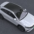 White Mercedes Electric SUV With Modern Design And Green License Plate