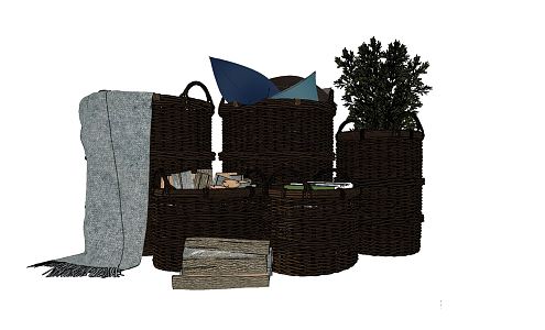 Modern Storage Basket Storage Basket 3d model