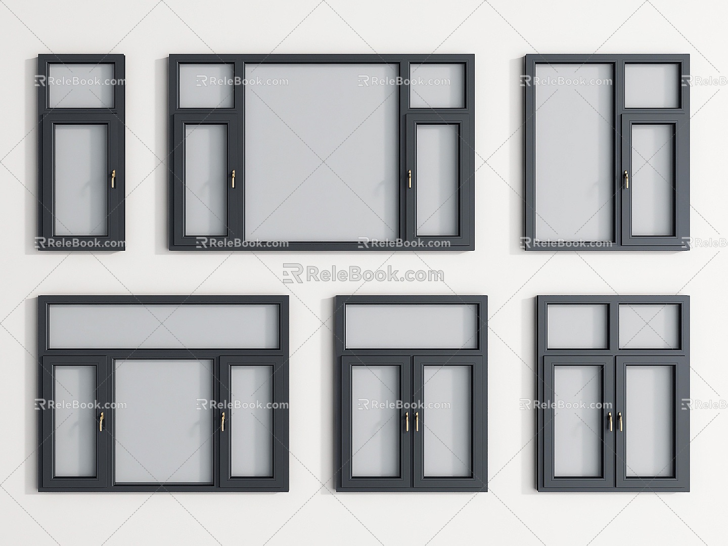 Windows casement windows windows doors and windows windows bay windows aluminum alloy windows 3d model