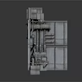 Industrial Equipment Featuring Metal Structure Detailed Piping System And Mechanical Valves