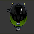 Green And Black Public Chair With Safety Harness And Metal Frame