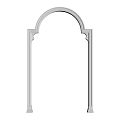 White Decorative Arch Component With Ornate Frame For Interior Architectural Design