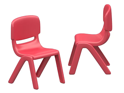 Children's Chair Plastic Chair Kindergarten Chair 3d model