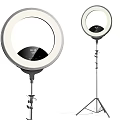 Professional Adjustable LED Ring Light With Digital Display And Tripod Stand 3d model