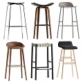 Modern Middle Style Bar Stool 3d model